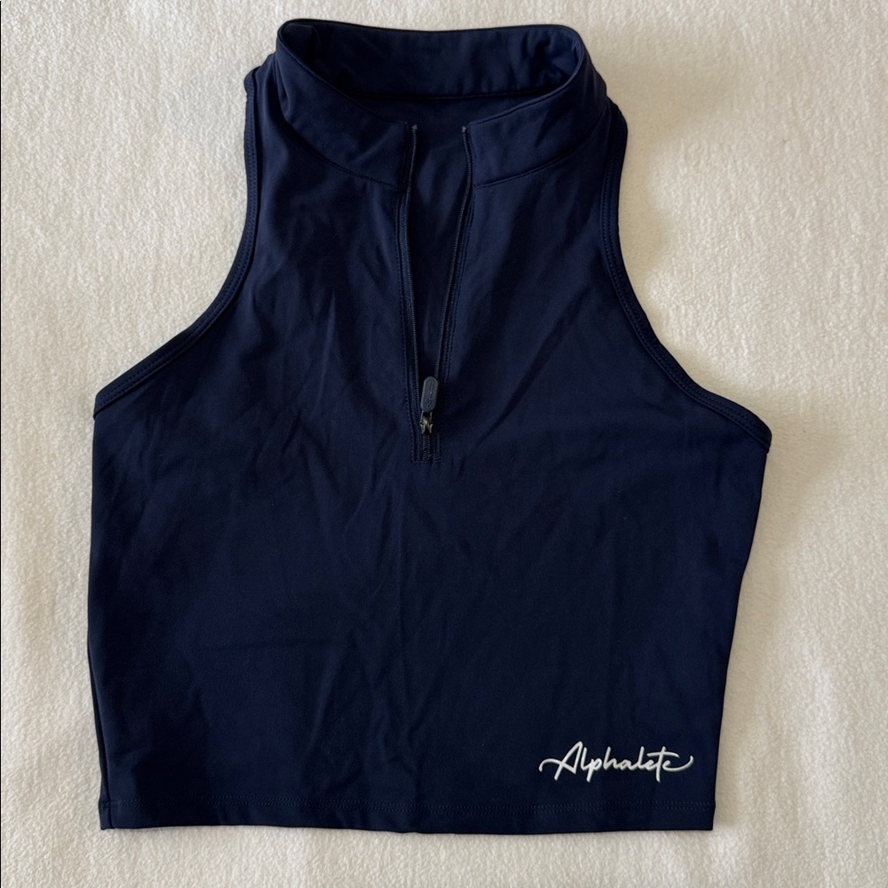 NWOT Alphalete Women's Midnight Blue Crop Top